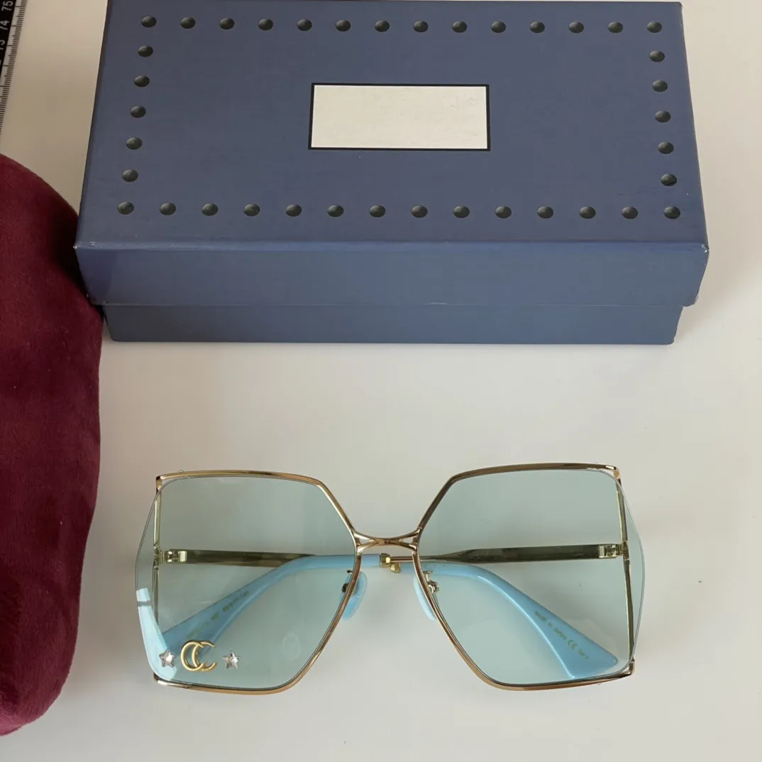 Top luxury designer sunglasses for women classic Summer Fashion 0817S Style metal Oval-Frame eye glasses UV Protection Lens 0817
