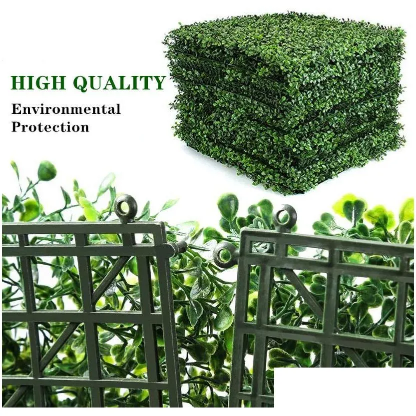 outdoor faux boxwood hedge wall panels artificial panel fake plant privacy screen greenery backdrop decorative flowers wreaths