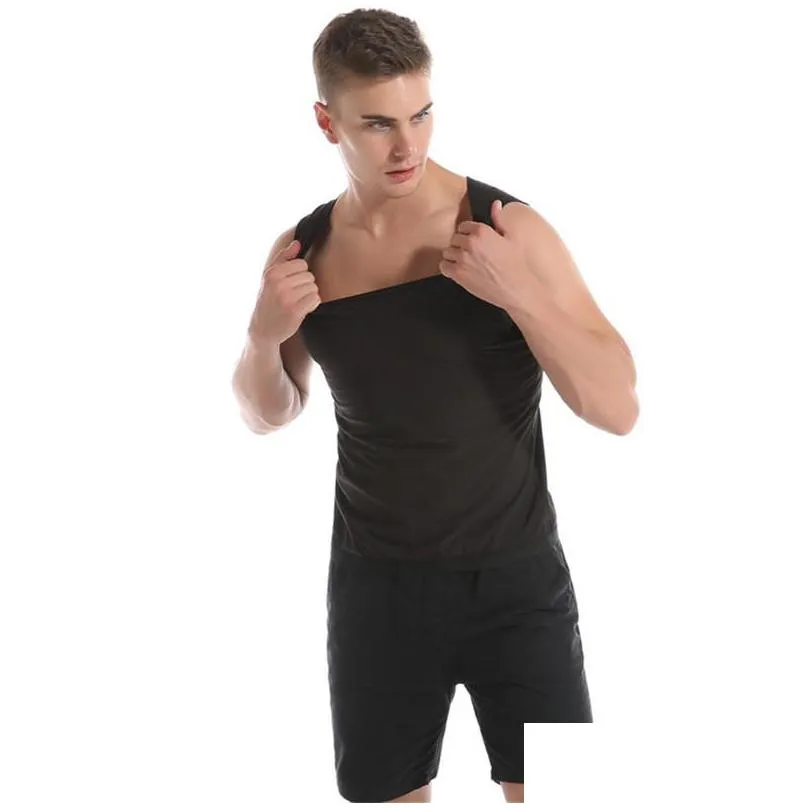 mens body shaping underwear beauty slimming vest sauna sweating fitness body sculpting clothing tummy shaper health care