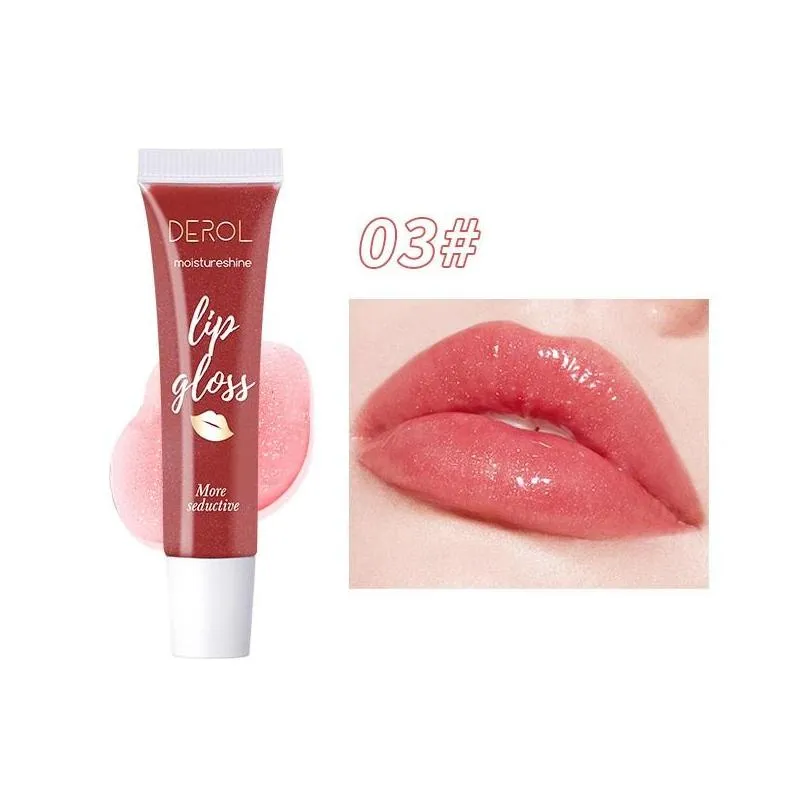 derol lips plumping liquid lip gloss balm hydrating water mirror moisturizing jelly pearl glitter lipstick makeup