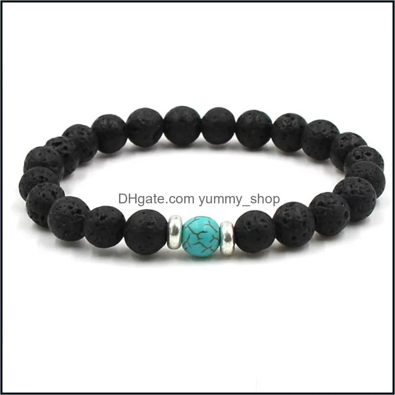 8mm natural stones beads bracelet men women lava blue emperor imperial stone bracelet