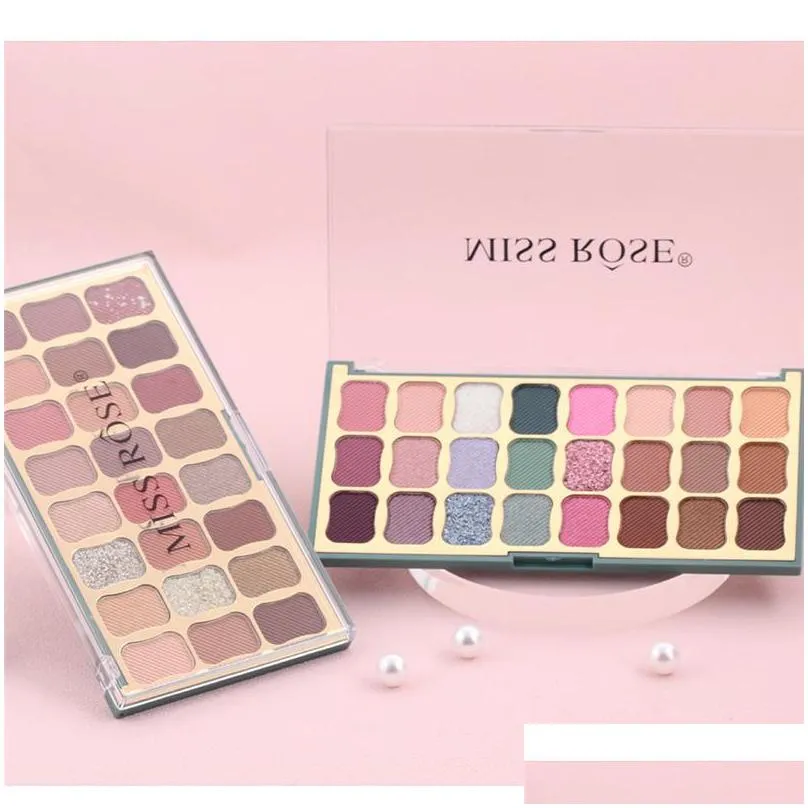 miss rose brand new glitter eye shadow pallete 24 colors shimmer matte profissional eyeshadow makeup palette festival stage cosmetic