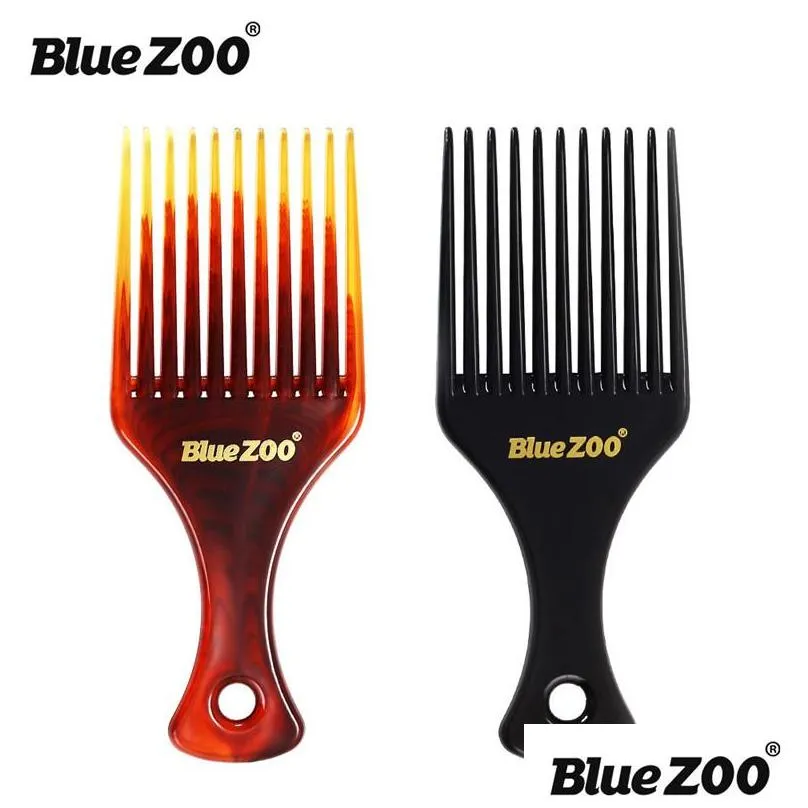 bluezoo men hair comb insert afro hair pick comb fork comb oil slick styling hair brush hairdressing accessory