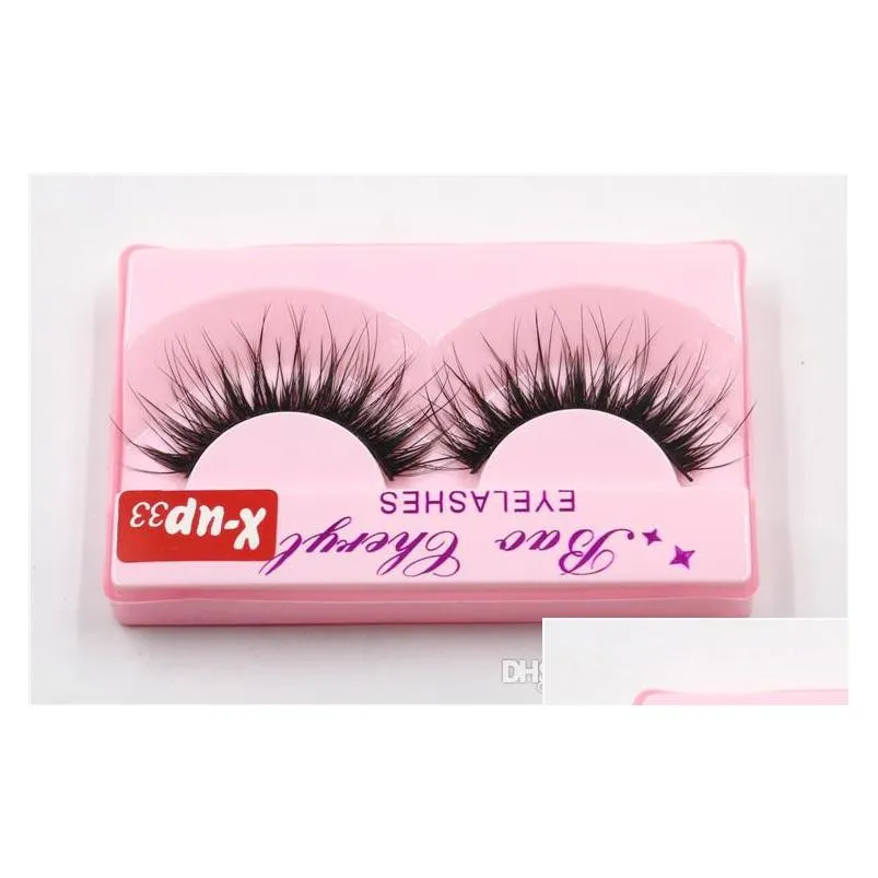 xup 3d strip mink lashes natural thick handmade false fake eyelashes eye lashes makeup extension