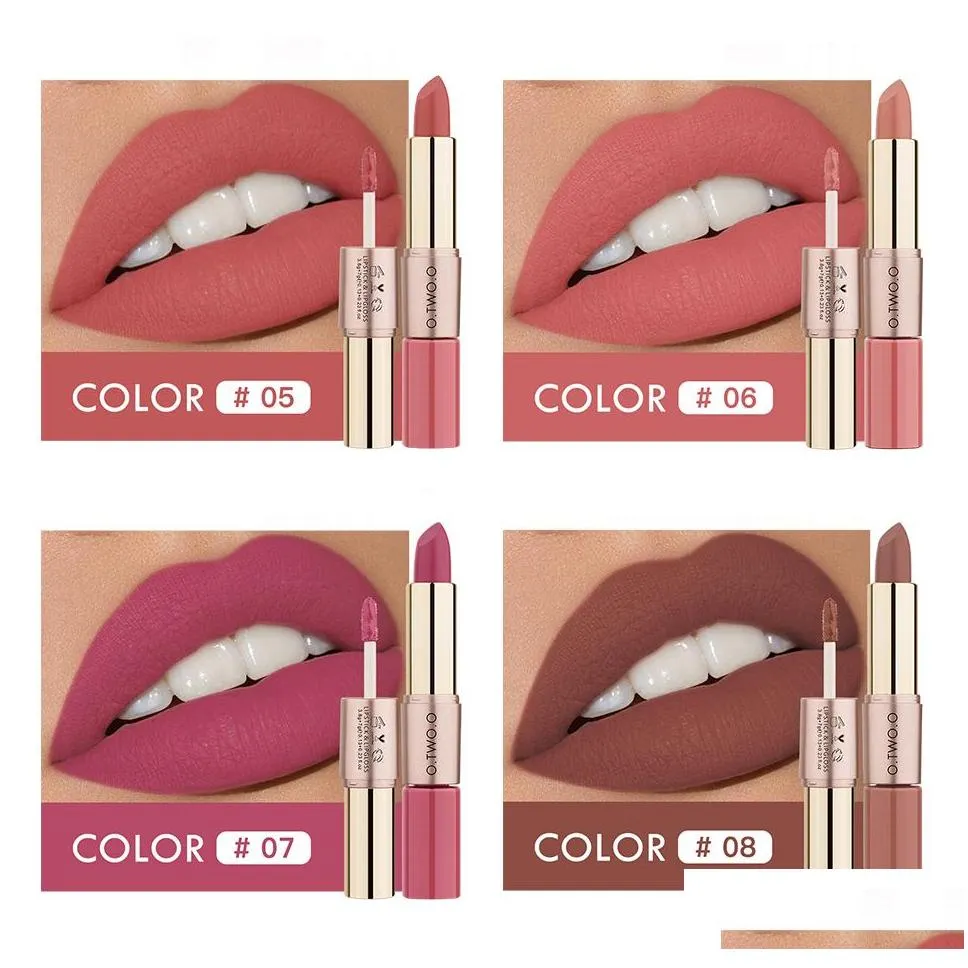 o.two.o matte lipstick pencil y beauty long lasting waterproof pigment lipsticks pencils moisturizer lips makeup 2 in 1