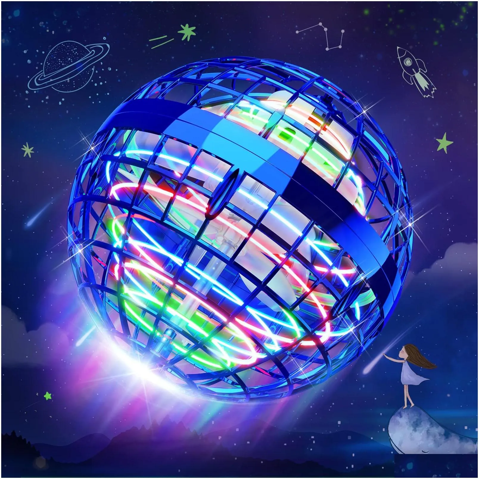 Magic Balls Flying Orb Toys 2022 Upgraded Neba Toy Intelligent Boomerang Ball Spinner Cool Hover Soaring Drone Space Fly Floating Ho