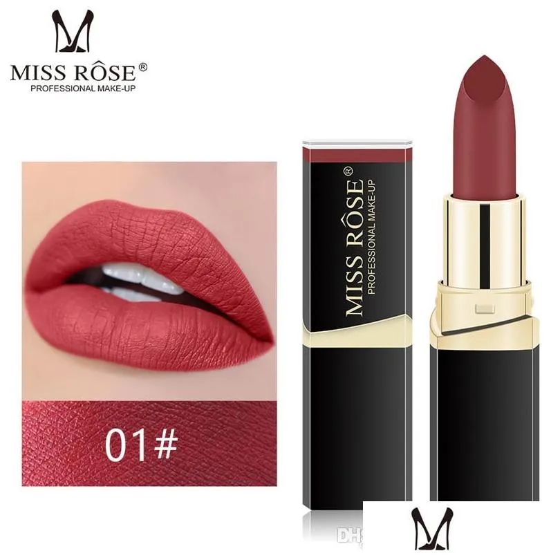 miss rose 42 colors y matte velvet lipstick pigment lips baton waterproof long lasting matte lip stick makeup cosmetics