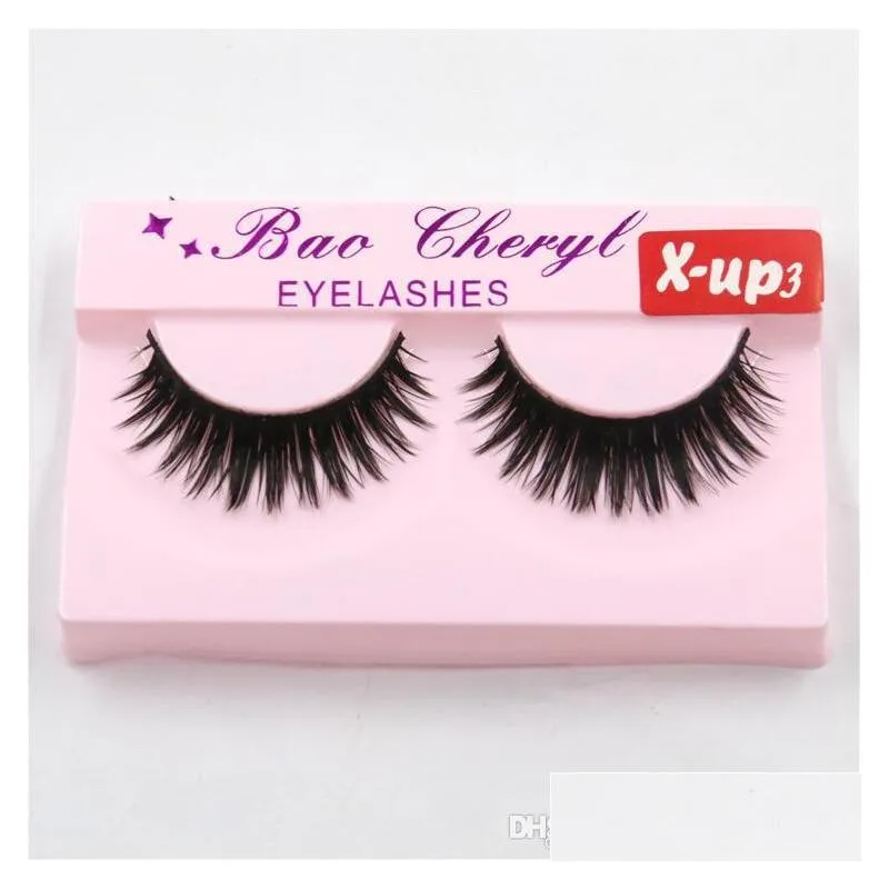 xup 3d strip mink lashes natural thick handmade false fake eyelashes eye lashes makeup extension