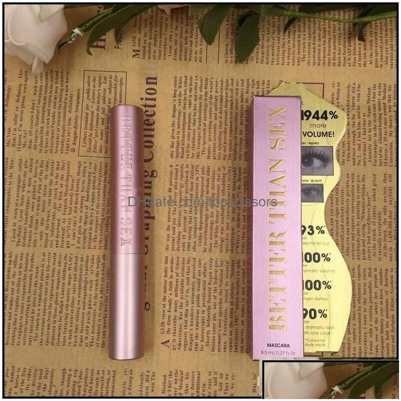 Mascara Top Quallitynew Face Cosmetic Better Than Sex Love Mascara Black Color Long Lasting More Volume 8Ml Masacara Drop Delivery 2