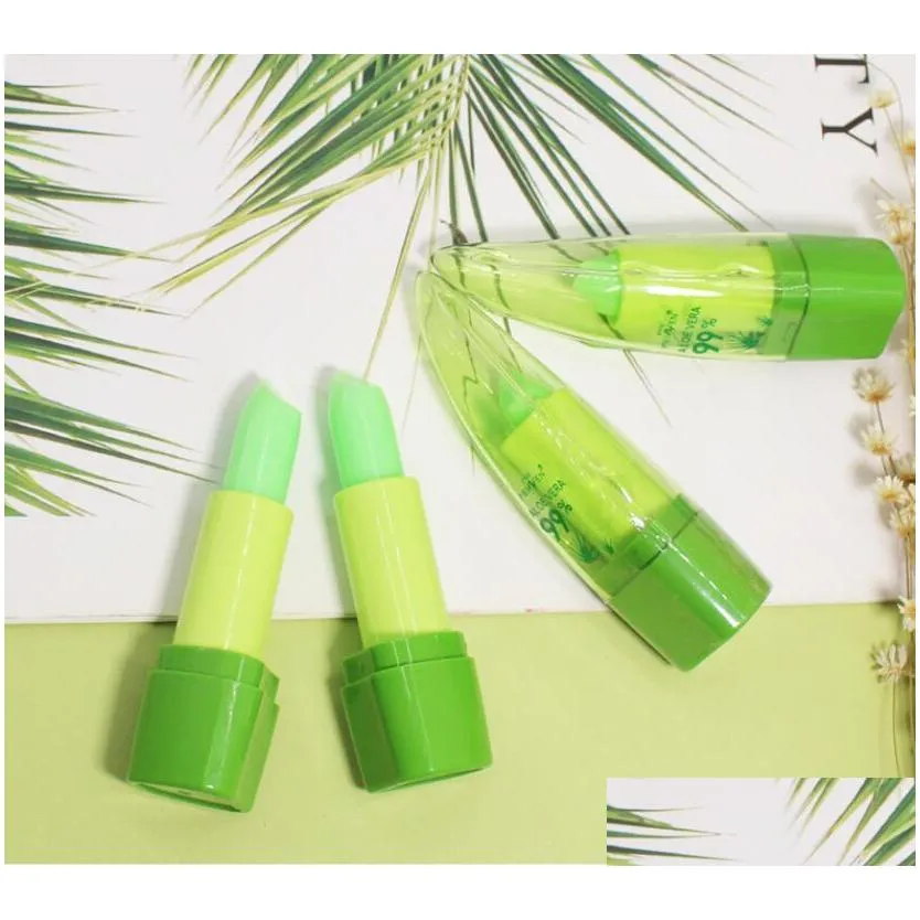 peinifen aloe vera gel lipstick gloss color changing moisturizer antidrying desalination finegrain lip blam care