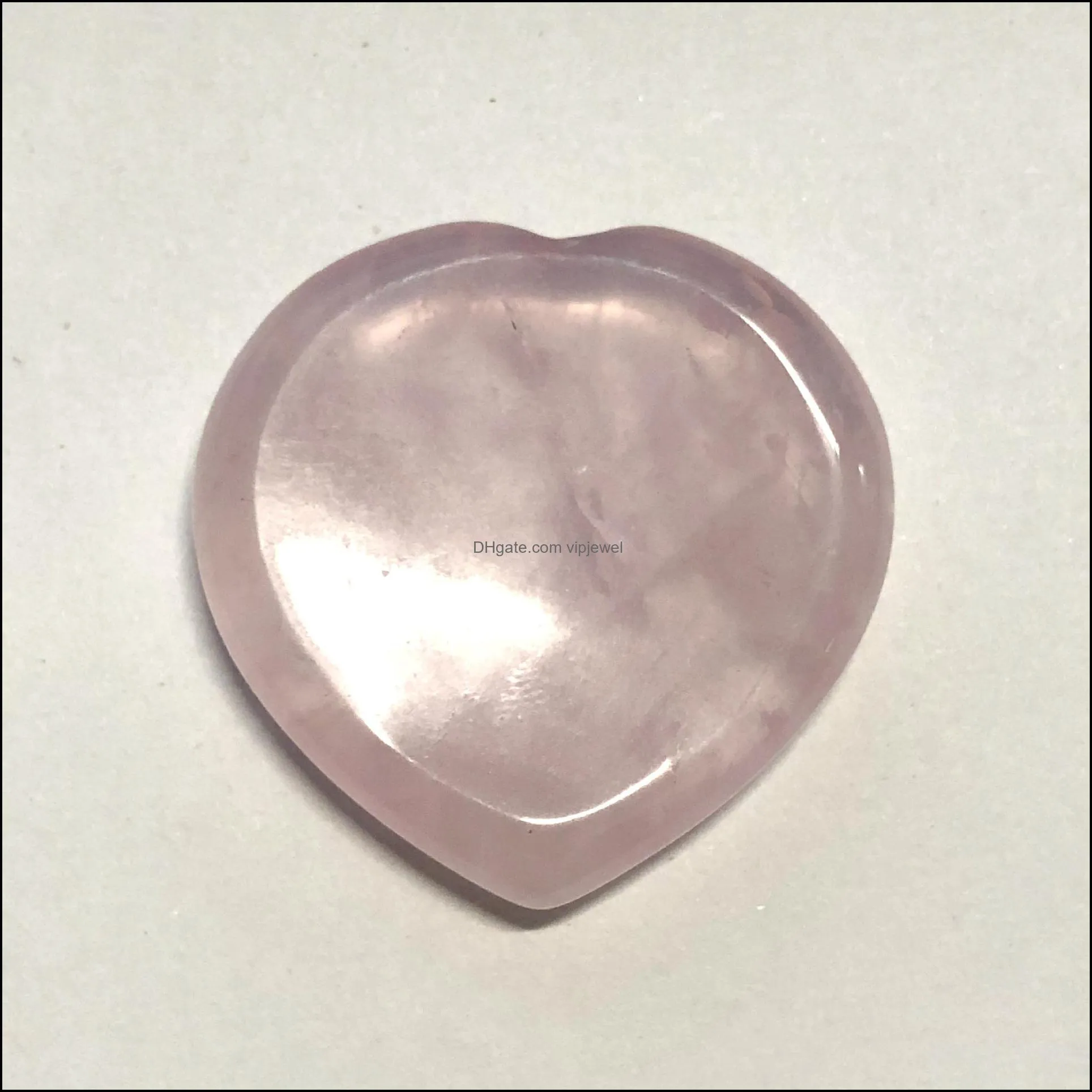 heart worry stone natural energy healing crystal stone thumb massage chakra wicca reiki spiritual therapy minerales ornaments crafts