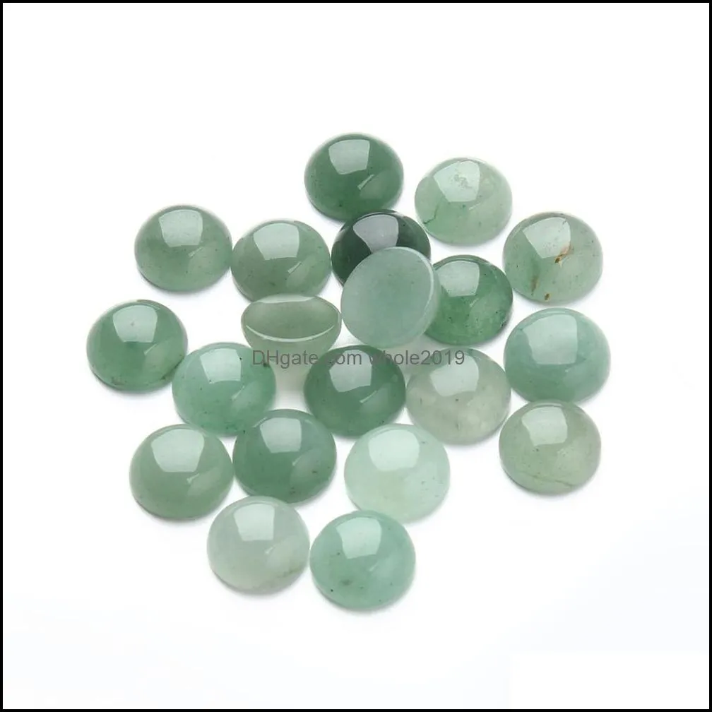 8mm 10mm 12mm stone flat base round cabochon loose beads for diy jewelry clothes accessories making wholesale