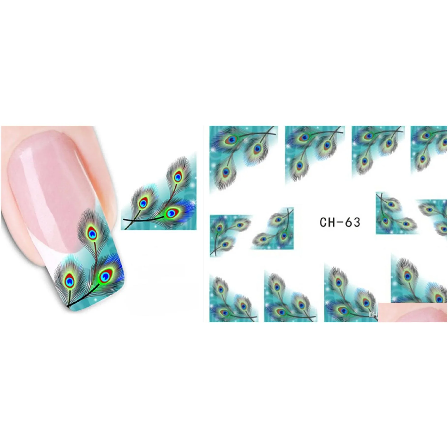 nail beauty salon diy design cartoon cat water transfer nail art sticker nail for decorate easy apply and remove