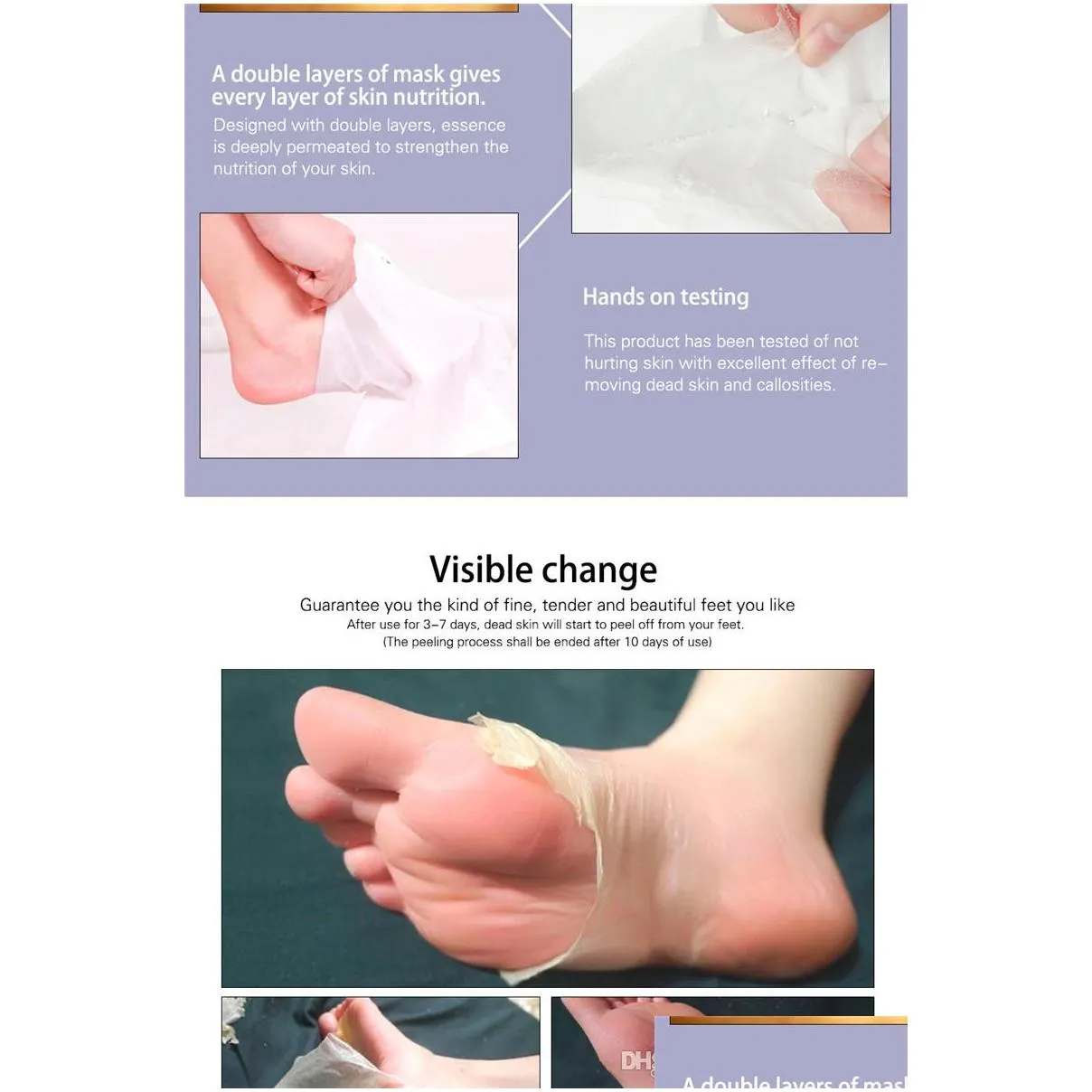 lanbena lavender foot mask foot film moisturizing exfoliation removal mask dead skin removal foot skin care double mask