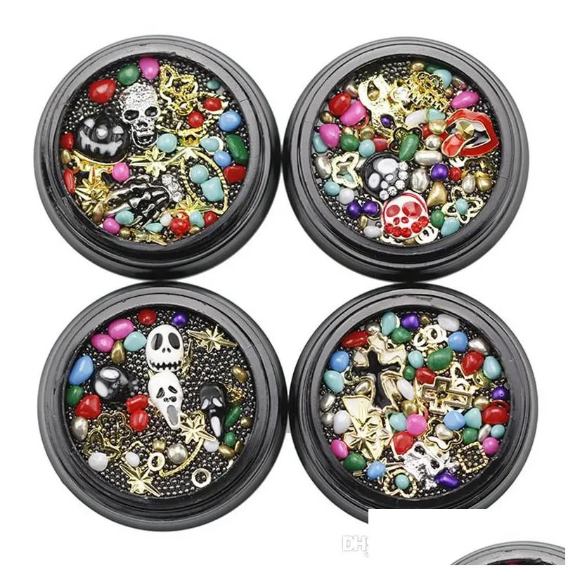 nail art halloween christmas nail jewelry drill set santa snowflake manicure diy nails stickers decoration supplies accessories