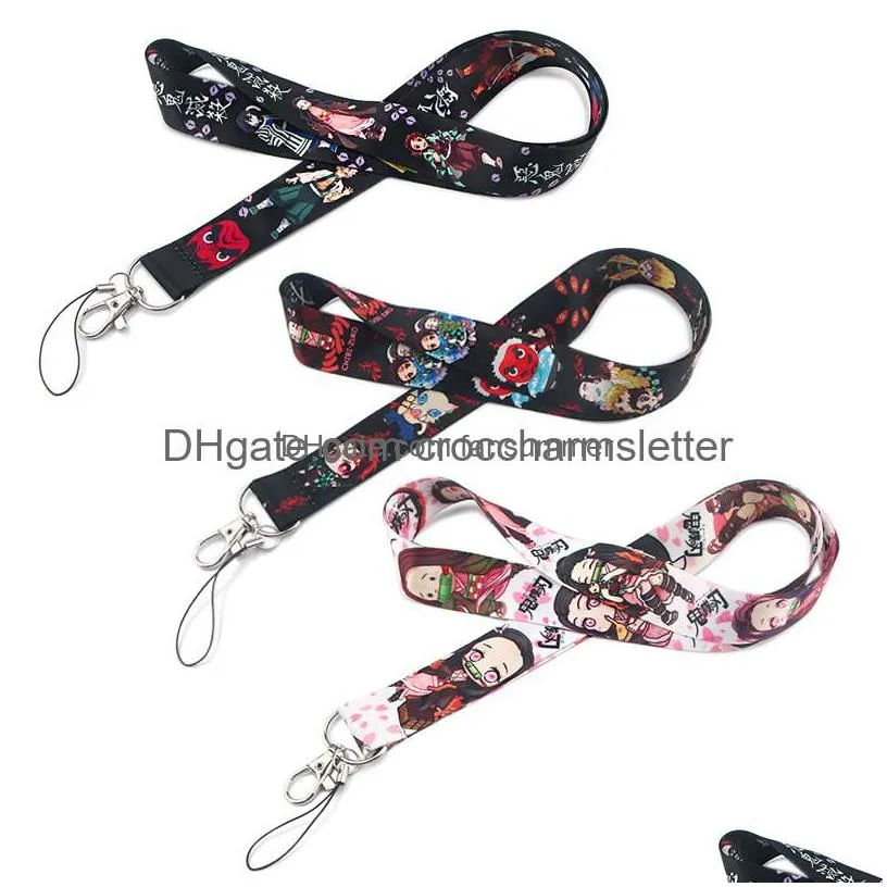 shoe parts accessories lx35 lanyard keychain rope mobile phone neckband key id card usb badge holder diy lasso drop delivery 2022