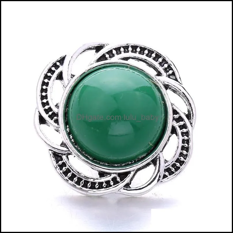 vintage snap button charms women jewelry findings acrylic 18mm metal snaps buttons diy bracelet jewellery wholesale