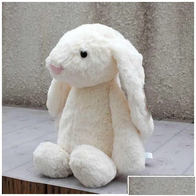 Stuffed Plush Animals Easter Rabbit Soft Animal Doll Toys 30Cm 40Cm Cartoon Simator Bunny Ear Toy For Kids Birthday Girlfriend Gif