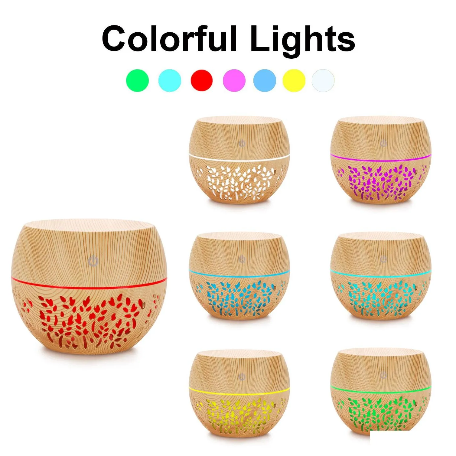 humidifiers 130ml usb aroma diffuser mini vase shape air humidifier ultrasonic atomizer aromatherapy oil 7 color led lights