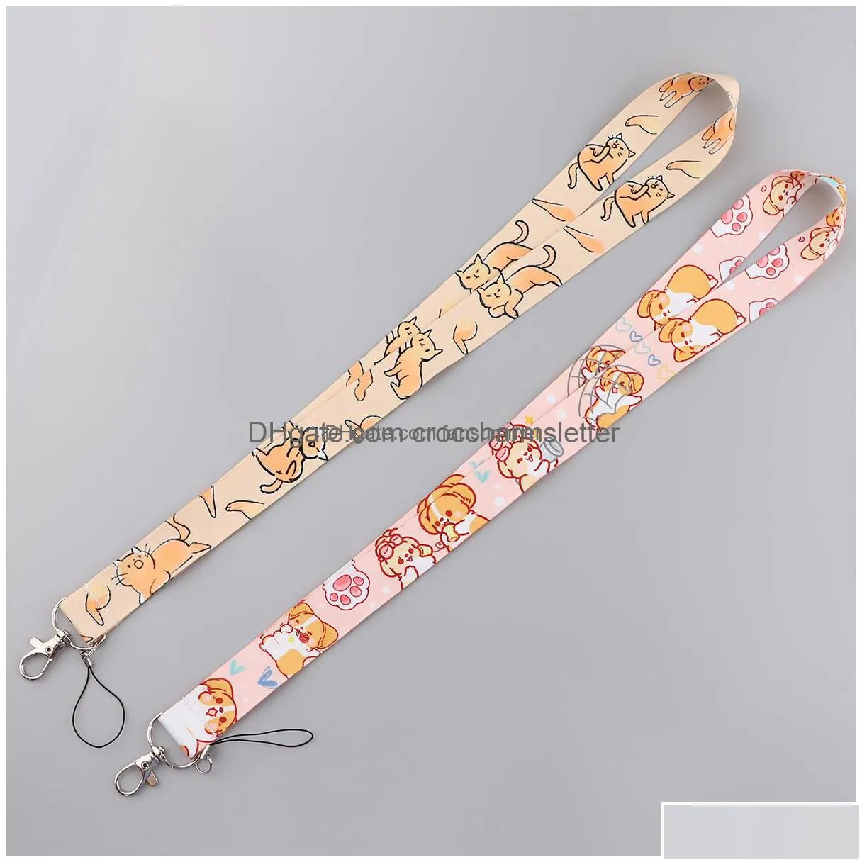shoe parts accessories cat and dog vintage sun moon lanyards for key neck strap card badge gym keychain lanyard holder diy hanging r