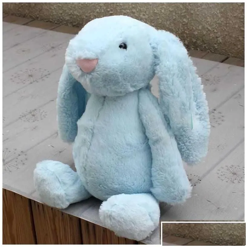 Stuffed Plush Animals Easter Rabbit Soft Animal Doll Toys 30Cm 40Cm Cartoon Simator Bunny Ear Toy For Kids Birthday Girlfriend Gif