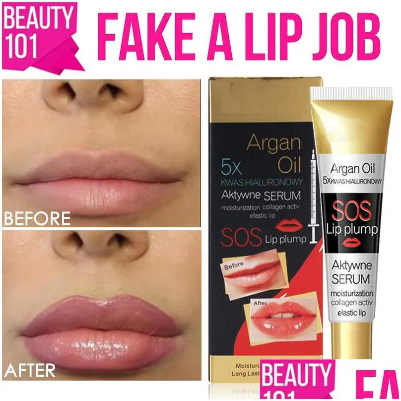 instant volumising lip plumper moisturizing repairing reduce lips fine lines brighten lip color collagen lip plumper oil
