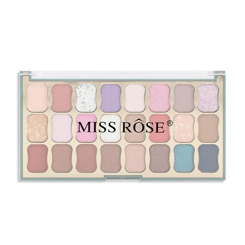 miss rose brand new glitter eye shadow pallete 24 colors shimmer matte profissional eyeshadow makeup palette festival stage cosmetic