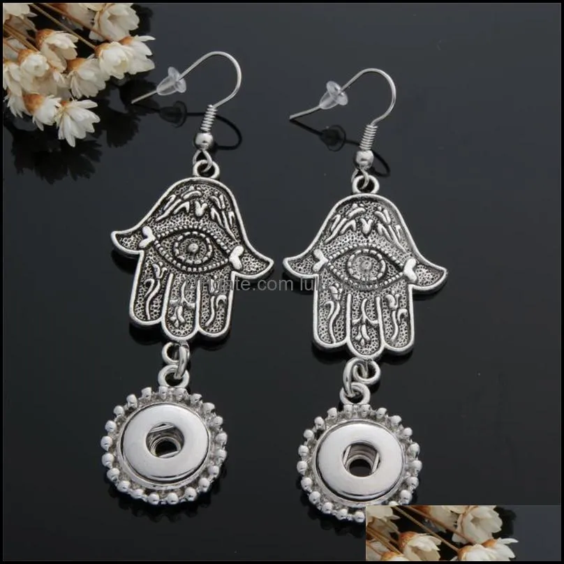 noosa snap button earring paw cross charms earrings snap ewelry diy 12mm snap buttons simple earrings for women