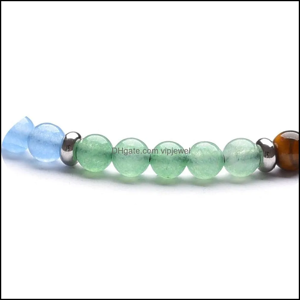 12pc/set natural 4mm 7 chakra beads weaving bracelet gifts for men women handmade yoga jewelry