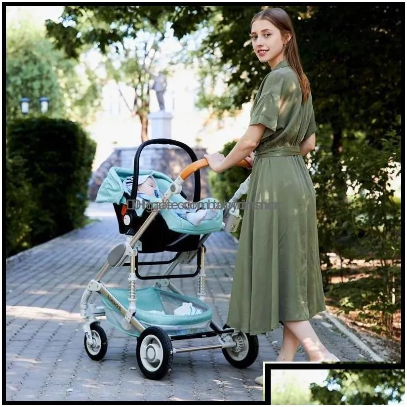 Strollers Strollers Baby Kids Maternity Luxury Stroller High Landview 3 In 1 Portable Pushchair Pram Comfort For Born Drop Delivery