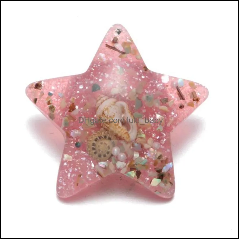 resin snap button jewelry components colorful fivepointed star 18mm metal snaps buttons fit bracelet bangle noosa sh005