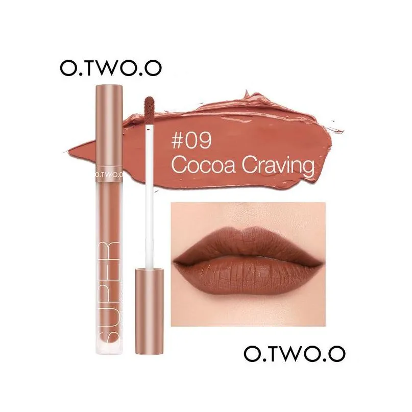 o.two.o 12 colors matte lip gloss velvet nude lips makeup lipgloss waterpoof long lasting liquid lipstick