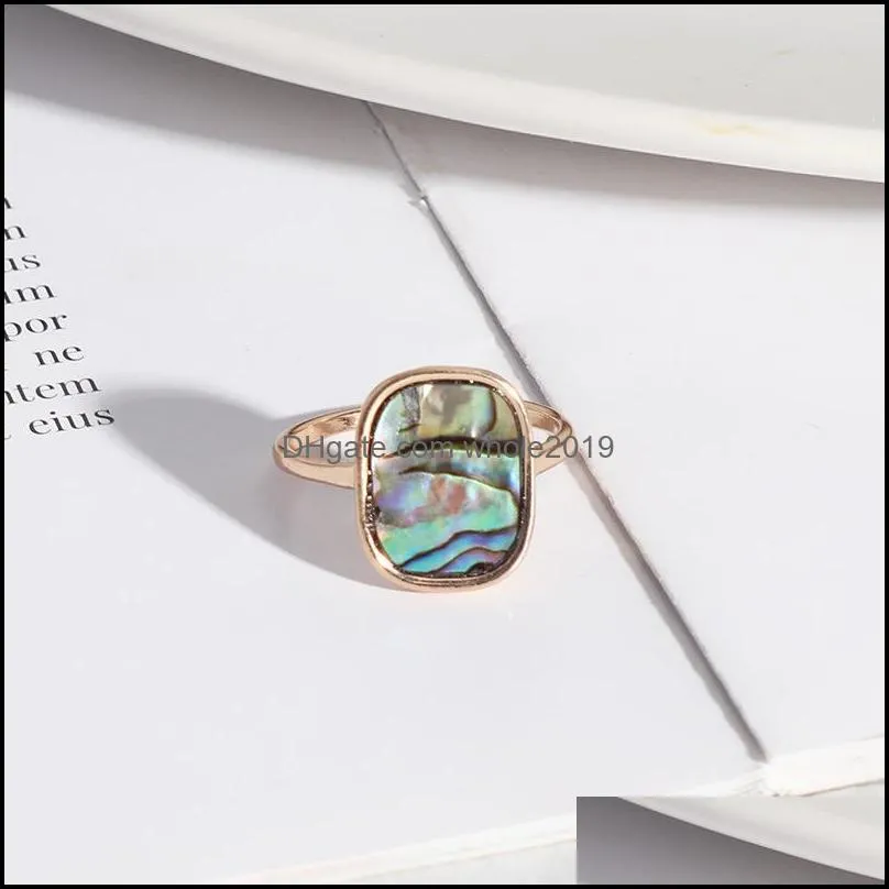 rectangle purple lapis lazuli stone abalone shell rings fashion inner dia 1.7cm gold color brincos pendientes jewelry for women