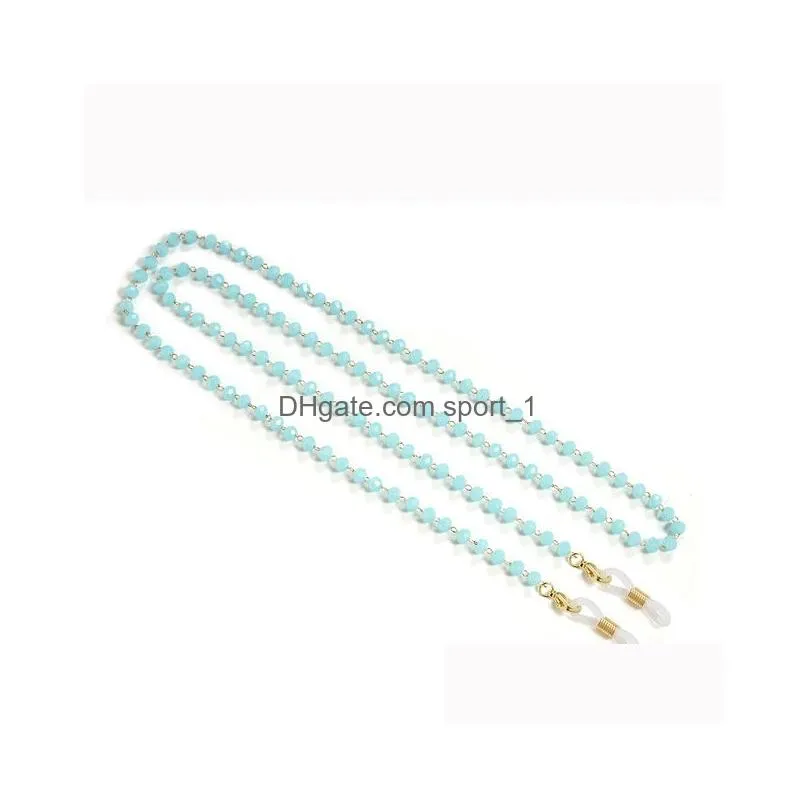 luxury crystal beaded eyeglasses chain simple rope eyeglasses hanging rope fashion eyeglasses rope chain