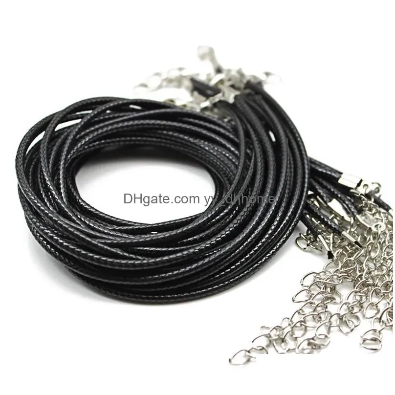 8 colors pendant chain wax ropes leather rope jewelry chains diy fashion accessories