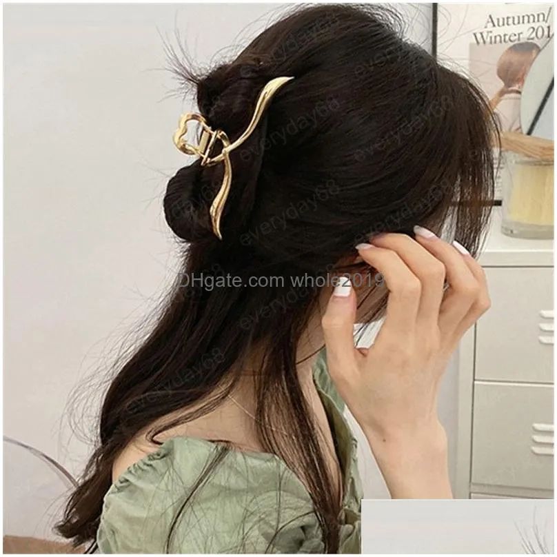 vintage heart clamps metal clips hairpins headband barrette headwear for women girls hair accessories