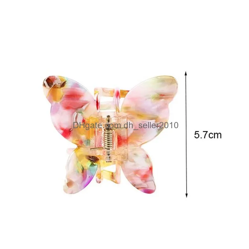 korean butterfly hair claw acrylic hair crab clip ponytail holder plastic hair clip sweet fairy butterfly hairpin accessories