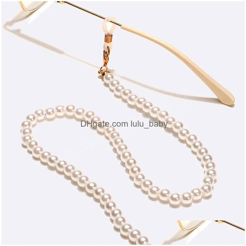 fashion pearl beaded glasses chain for women beads eyeglasses cords sunglasses strap elegant chic women eyeglass accessories