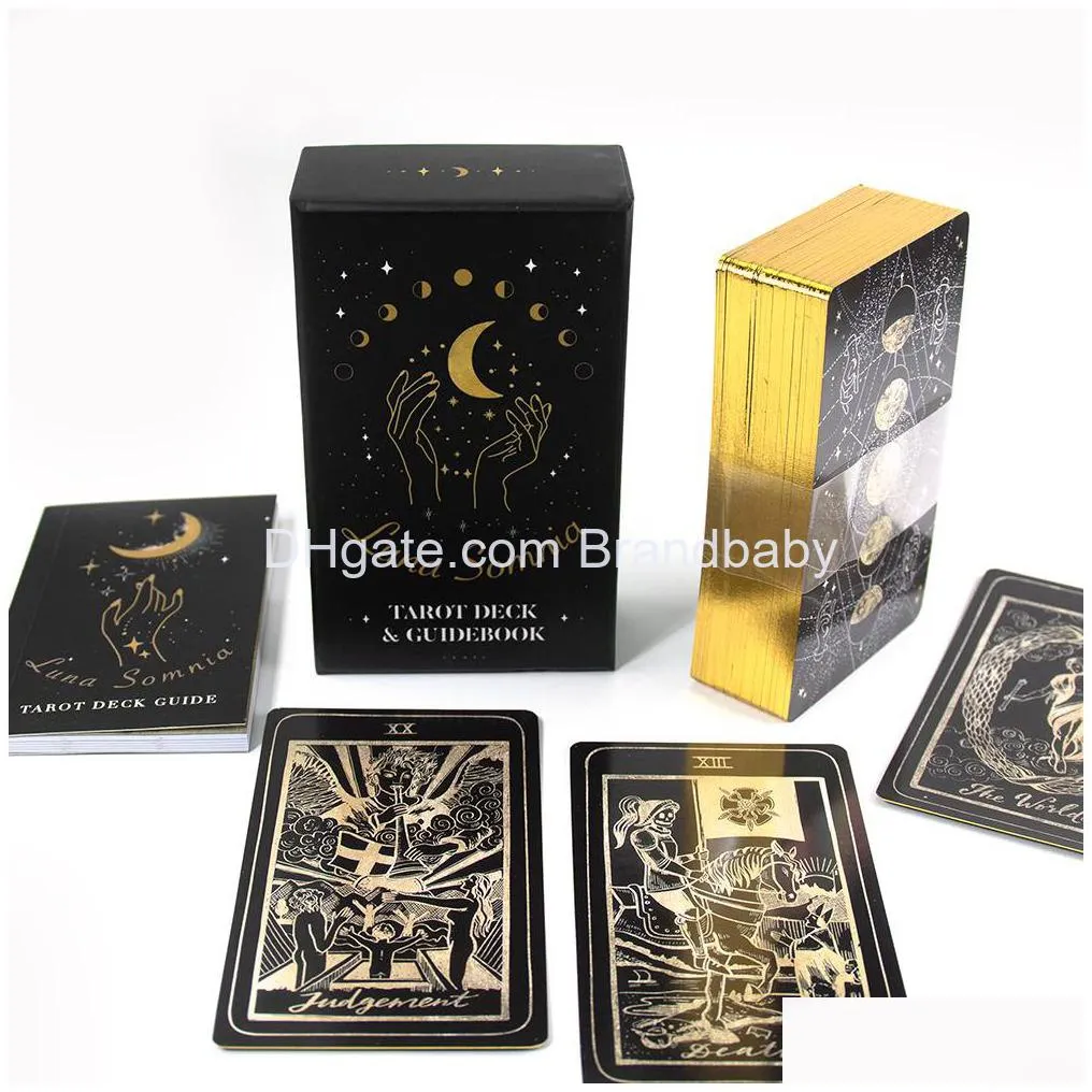luna somnia tarot shores of moon deck with guidebook box card game 78 cards complete full deck starry dreams celestial astrology witchy origin