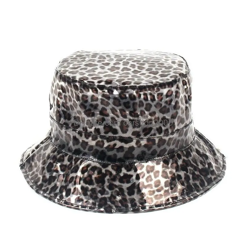 fashion summer leopard women bucket hat printed female outdoor fishing lady panama casual sun hat sunscreen