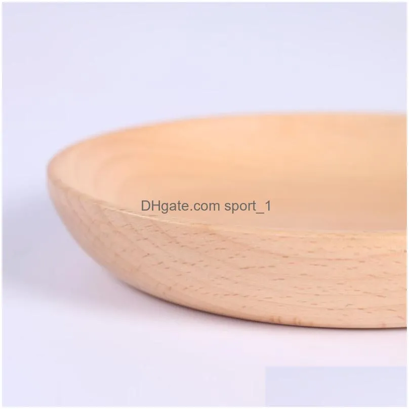 round beech fruits plate pizza dish children bowl wood el tray cup pad dessert plate sushi platter dish serving tray tableware dbc