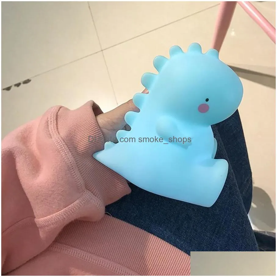 night lights kids bedroom blue little dinosaur home decoration led night lamps children toys blue dinosaur mini night lights dh1067