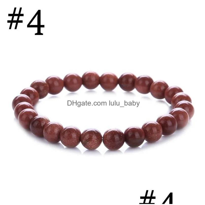 mala meditation bracelet 8mm mens womens natural gemstone beads chakra reiki healing crystal semi precious elastic bracelet