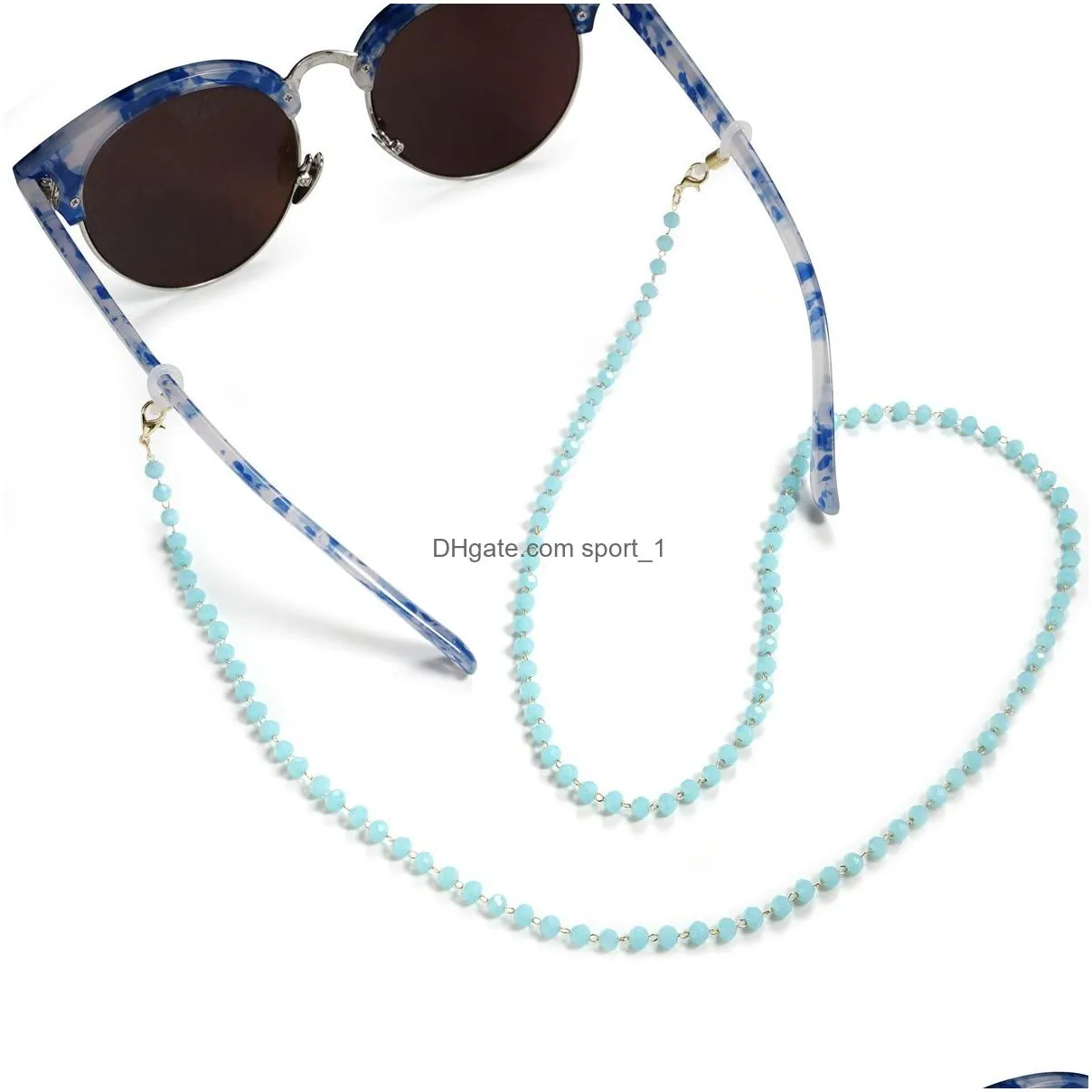 luxury crystal beaded eyeglasses chain simple rope eyeglasses hanging rope fashion eyeglasses rope chain