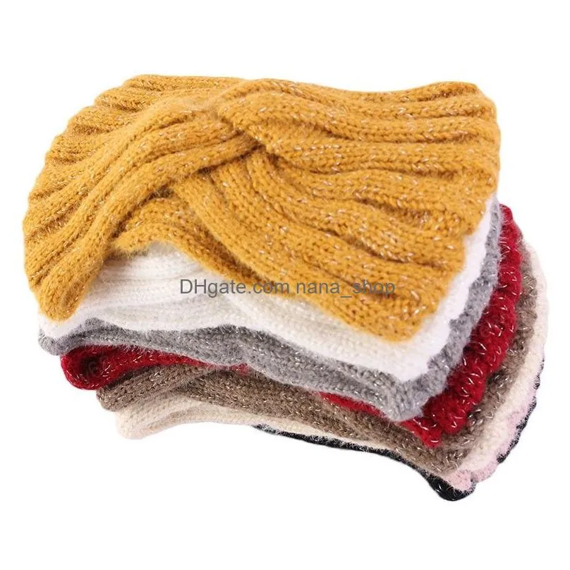 new fashion women winter crochet wool knitted headband hairbands head wrap twist knitted turban ear headwarmer accessories new