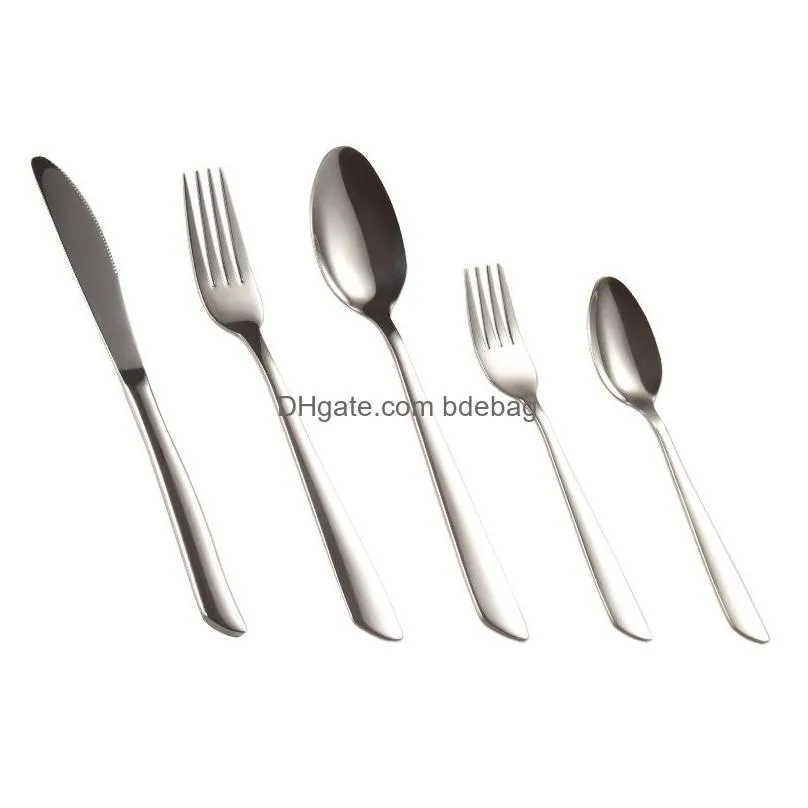 5pcs/set flatware set multipurpose use for home kitchen or restaurant stainless steel flatware set dinner knives/spoons/forks vt1527