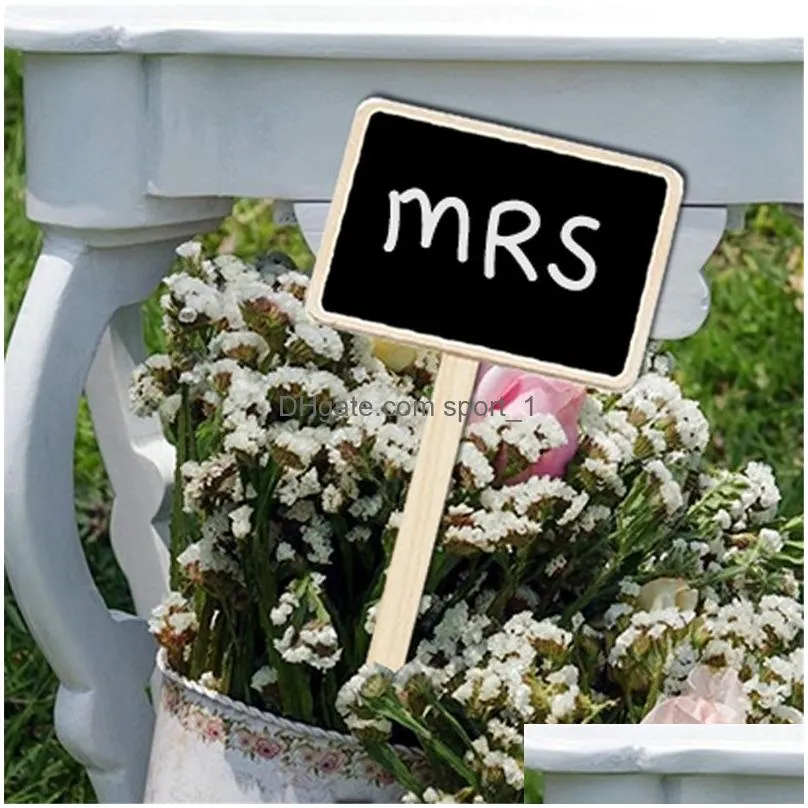 mini wooden chalkboard tags signs garden flowers plants house tags labels party decoration crafts vt0430