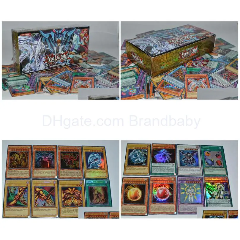 card games yugioh 100 piece set box holographic card yu gi oh anime game collection card children boy childrens toys 220921