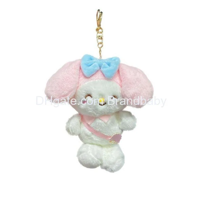 fashion kuromi cinnamoroll plush pendant jewelry keychain schoolbag ornament key ring kids gifts about 16cm
