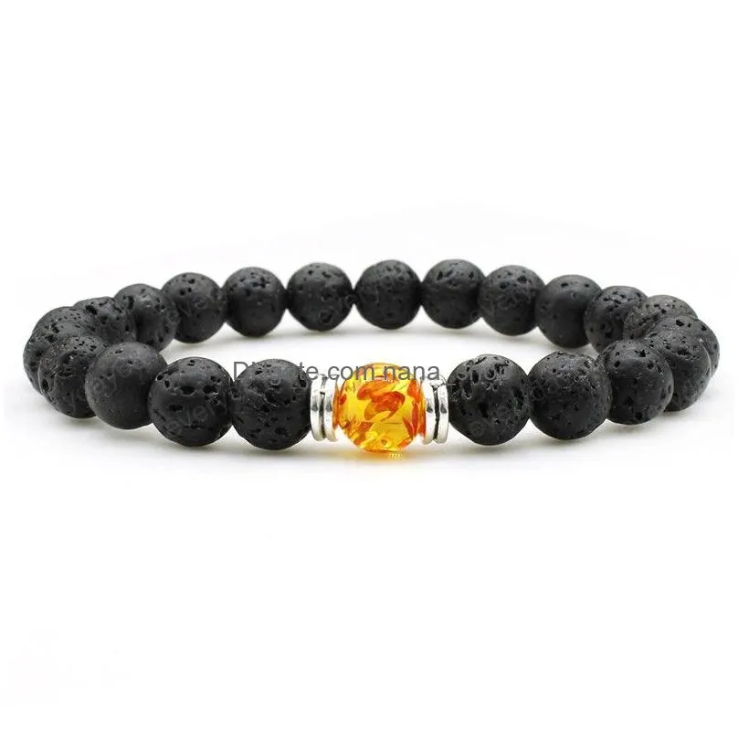 8mm oil diffuse lava rock bracelets agate tiger eye beads bracelets women men bracelets fashion jewelry